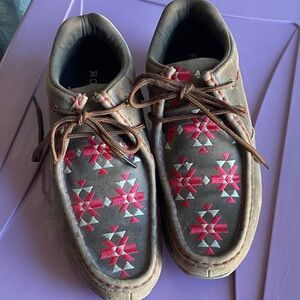 Roper Women's Chillin Casual Shoes - Brown/pink-Sz. 10